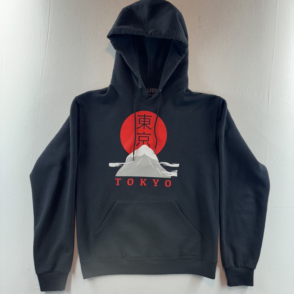 Men's Bowery Graphic Fleece Tokyo Pullover Hoodie - Black, Small
